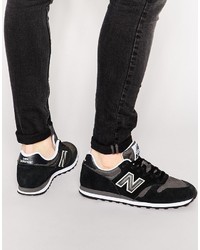 Мужские черные низкие кеды от New Balance