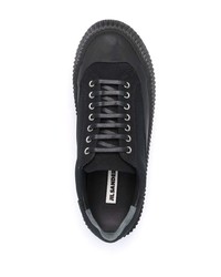 Мужские черные низкие кеды от Jil Sander