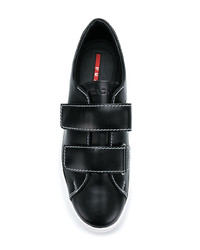 Мужские черные низкие кеды от Prada