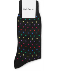 Мужские черные носки в горошек от Paul Smith
