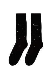 Мужские черные носки в горошек от BOSS