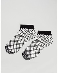Женские черные носки в крупную сеточку от Asos