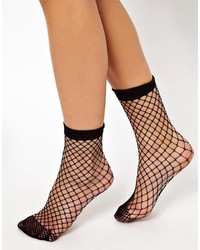 Женские черные носки в крупную сеточку от Asos