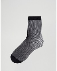 Женские черные носки в крупную сеточку от Asos