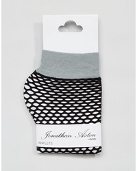 Женские черные носки в крупную сеточку от Jonathan Aston