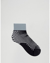 Женские черные носки в крупную сеточку от Jonathan Aston