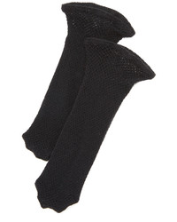 Женские черные носки в крупную сеточку от Wolford