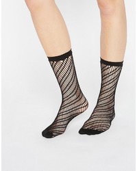Женские черные носки в крупную сеточку от Jonathan Aston