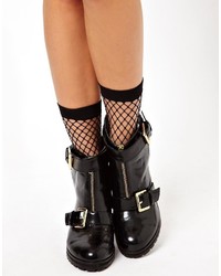 Женские черные носки в крупную сеточку от Asos