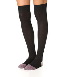 Женские черные носки до колена от Kate Spade