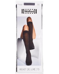Женские черные носки до колена от Wolford