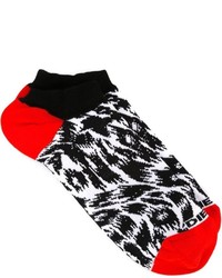 Черные носки с леопардовым принтом