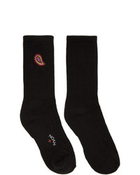 Мужские черные носки с "огурцами" от Noah NYC