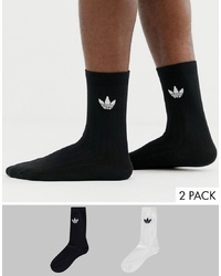 Мужские черные носки с принтом от adidas Originals