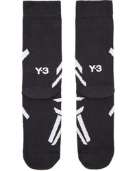 Мужские черные носки с принтом от Y-3