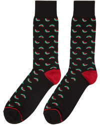 Мужские черные носки с принтом от Paul Smith
