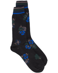 Мужские черные носки с принтом от Sacai