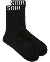 Мужские черные носки с принтом от Soulland
