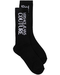 Мужские черные носки с принтом от VERSACE JEANS COUTURE