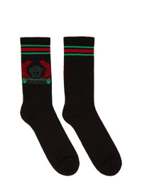 Мужские черные носки с принтом от Versace
