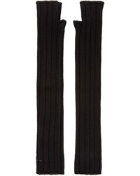Женские черные перчатки от MM6 MAISON MARGIELA