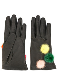 Женские черные перчатки от Fendi