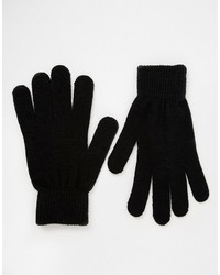 Женские черные перчатки от Pieces
