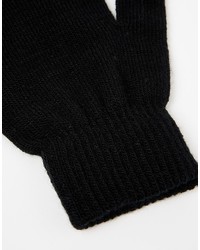 Женские черные перчатки от Pieces