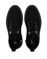 Мужские черные повседневные ботинки из плотной ткани от Giuseppe Zanotti