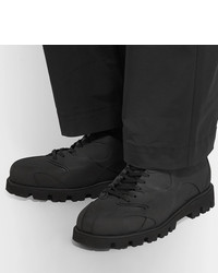 Мужские черные рабочие ботинки из плотной ткани от Valentino