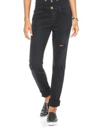 Черные рваные джинсы-бойфренды от Current/Elliott