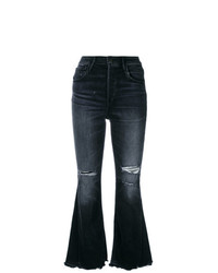 Черные рваные джинсы-клеш от 3x1