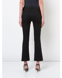 Черные рваные джинсы-клеш от J Brand