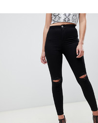 Черные рваные джинсы скинни от ASOS DESIGN