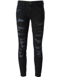 Черные рваные джинсы скинни от Current/Elliott