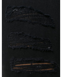 Черные рваные джинсы скинни от Frame
