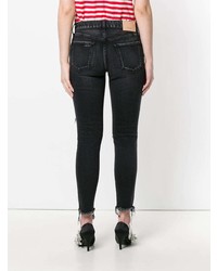 Черные рваные джинсы скинни от Moussy Vintage