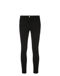 Черные рваные джинсы скинни от Frame Denim