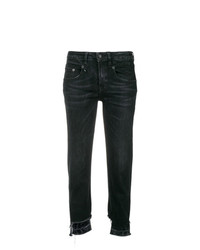 Черные рваные джинсы скинни от R13