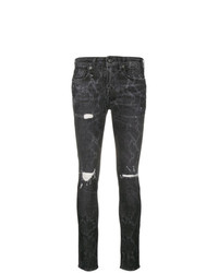 Черные рваные джинсы скинни от R13