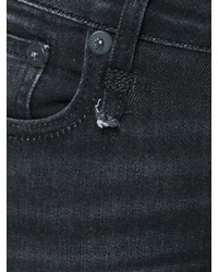 Черные рваные джинсы скинни от R 13