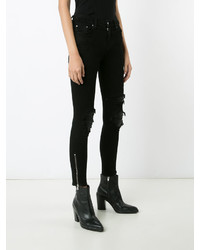 Черные рваные джинсы скинни от Amiri