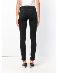 Черные рваные джинсы скинни от J Brand