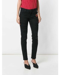 Черные рваные джинсы скинни от Dolce & Gabbana