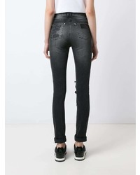 Черные рваные джинсы скинни от Amapô