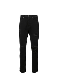 Мужские черные рваные джинсы от 321