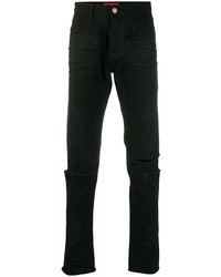Мужские черные рваные джинсы от 424