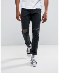Мужские черные рваные джинсы от Abercrombie & Fitch
