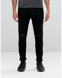 Мужские черные рваные джинсы от Antioch