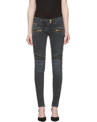 Женские черные рваные джинсы от Balmain